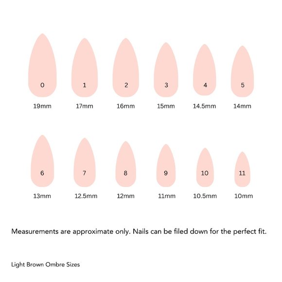 *BOGO* Light Brown Gradient Press-on Nails - Picture 5 of 6